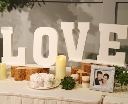 Phần trang trí được cô bạn Tăng Thanh Hà tư vấn cho vợ chồng Trà My