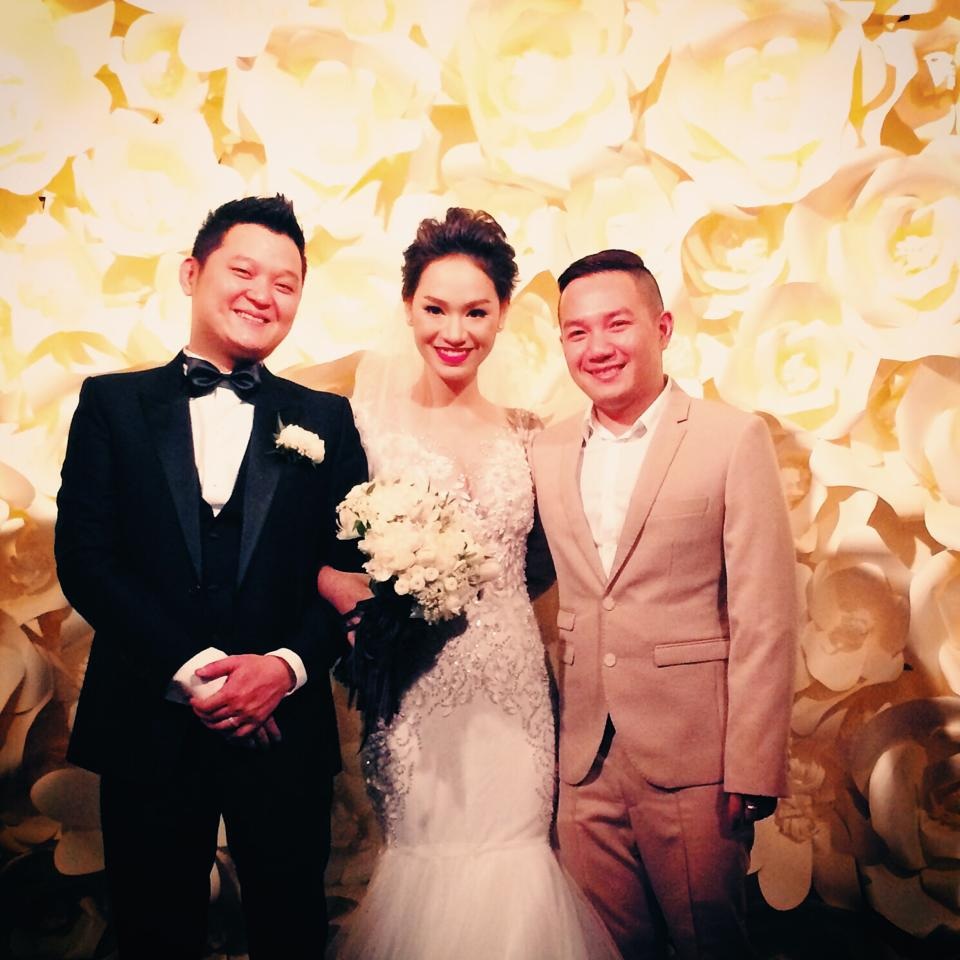 Vợ chồng Trà My cùng MC Anh Khoa