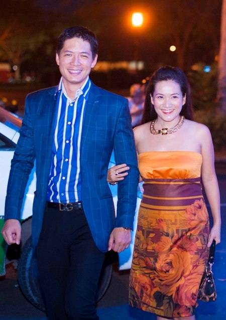 Vợ chồng Bình Minh sánh bước cùng nhau đến dự sự kiện