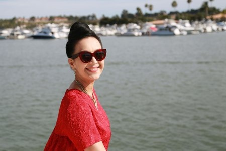 Nữ hoàng ảnh lịch đã tranh thủ ghi lại những khoảnh khắc đẹp trên chiếc du thuyền này.