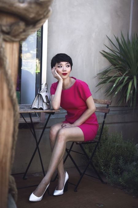 Ngắm Tóc Tiên điệu đà trên đất Mỹ