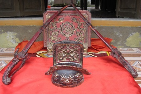 Một số hiện vật cổ đang được lưu giữ tại nhà thờ họ
Võ, Xã Yên Hồ, huyện Đức Thọ.