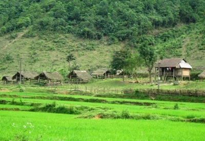 Một góc bản Rào Tre