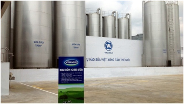 Khu bồn chứa sữa của Nhà máy Sữa nước của Vinamilk 
