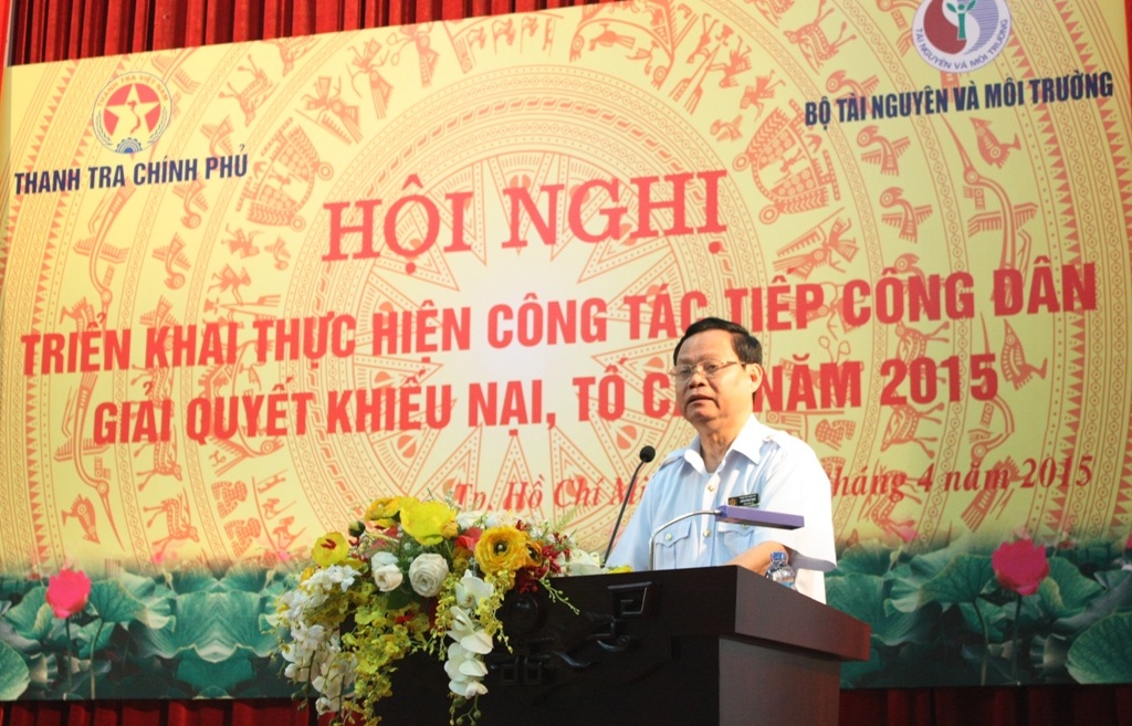 2/3 số đơn khiếu nại trên cả nước thuộc lĩnh vực đất đai - 2 Phó Tổng Thanh tra Chính phủ Lê Thị
Thủy báo cáo tình hình giải quyết khiếu nại, tố cáo năm 2014