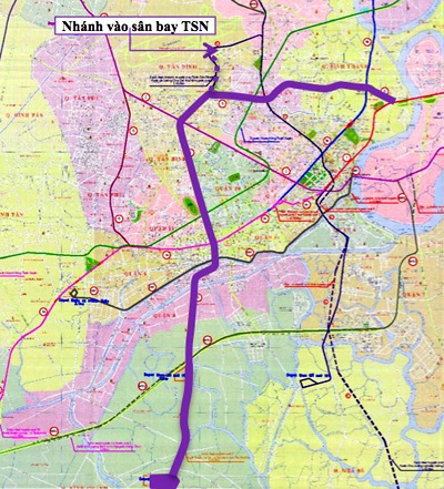 Xây dựng nhánh metro ngầm kết nối với sân bay Tân Sơn Nhất - 1 Xây dựng nhánh metro ngầm kết nối với sân bay Tân Sơn Nhất