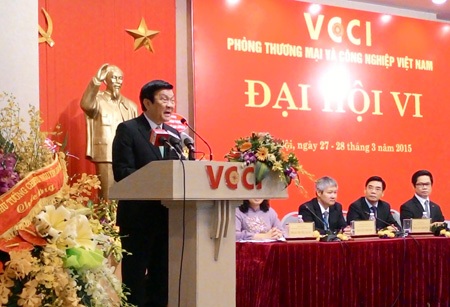 Ông Vũ Tiến Lộc tái đắc cử Chủ tịch VCCI - 2 Chủ tịch nước: Phấn đấu đến 2020 Việt Nam có 1 triệu doanh nghiệp, doanh nhân hoạt động hiệu quả.