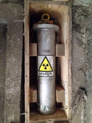 Hình ảnh nguồn phóng xạ bị thất lạc. Ảnh: Đoàn Mạnh Dương - TTXVN