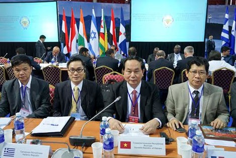 Đại tướng Trần Đại Quang tiếp xúc nhiều quan chức cấp cao dự Hội nghị tại Nga - 1 Bộ trưởng Trần Đại Quang và đoàn đại biểu Bộ Công an Việt Nam