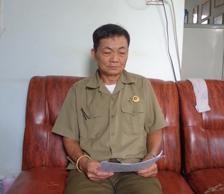 Ông Hoàng Văn Nguyên tố cáo một người cùng địa phương mình đã làm giả giấy thương binh