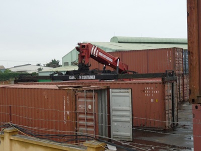 Thợ cơ khí bị container trong khu công nghiệp đè chết - 1 Khu vực xảy ra tai nạn trong khu công nghiệp Đình Vũ.