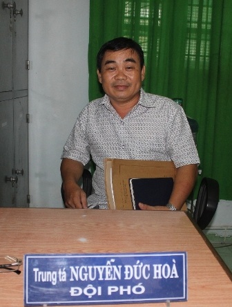 Trung tá Nguyễn Đức Hòa, một điều tra viên tham gia phá vụ án