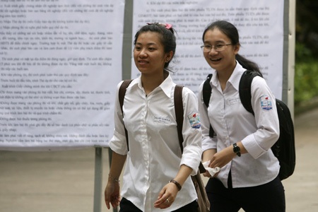 Vẻ mặt rất thoải mái của một số thí sinh.