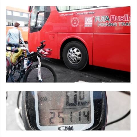 Tổng số km anh Hoàng Hồng Hải đã đạp xuyên Việt là 2511km  