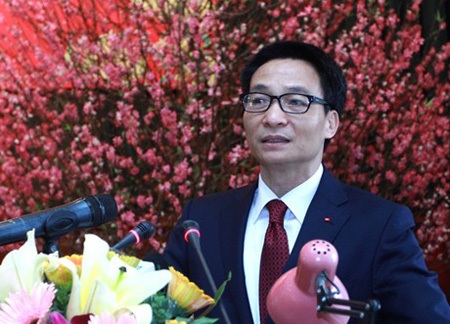 Tạo sự cộng lực của các véc-tơ phát triển - 2 Đồng chí Đinh Thế Huynh phát biểu tại buổi giao ban báo chí đầu Xuân 2014. Ảnh: VGP/Minh Khôi