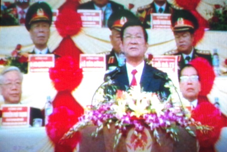 Bắt đầu Lễ diễu binh, diễu hành mừng chiến thắng Điện Biên