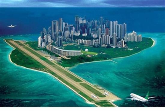 Mô hình phát triển do Trung Quốc đề ra cho đảo Phú Lâm - Ảnh: Baidu
