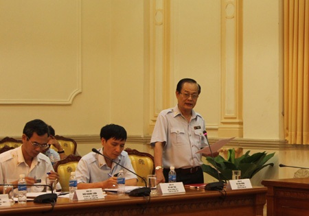 Thanh tra Chính phủ thanh tra trách nhiệm Chủ tịch UBND TP Hồ Chí Minh - 2 Ông Võ Văn Đồng, Cục trưởng Cục III, Trưởng đoàn thanh tra phát biểu. Ảnh: Chu Tuấn