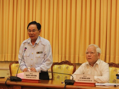 Thanh tra Chính phủ thanh tra trách nhiệm Chủ tịch UBND TP Hồ Chí Minh - 4 Phó Tổng TTCP Nguyễn Chiến Bình phát biểu tại buổi công bố quyết định thanh tra. Ảnh: Chu Tuấn