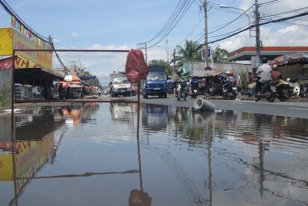 Những chiếc hố vừa vặn cho bánh xe lọt xuống