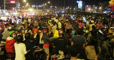 Giao thông hầu như tắc nghẽn