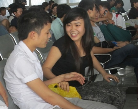 Tâm trạng của hành khách khá thoải mái khi mua vé được thuận lợi