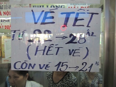 Các hãng thương hiệu đều hết vé đi trong dịp cao điểm