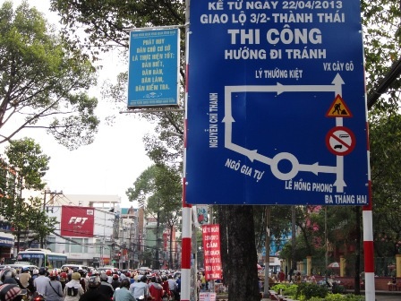 Phương án phân luồng giao thông không có tác dụng