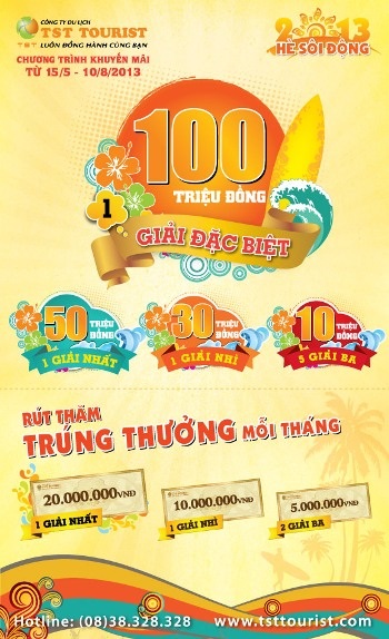 TST TOURIST: Phong phú đường tour mới - 2 TST TOURIST đang triển khai chương trình khuyến mãi HÈ SÔI ĐỘNG rất hấp dẫn