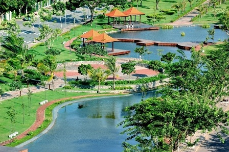 Chọn nơi ở để cân bằng cuộc sống đô thị - 4 Công viên Nam Viên là tổ hợp gồm ba công viên nối với nhau, dài hơn 630m