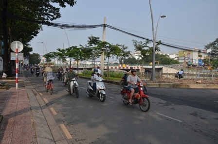Giao thông khu vực cầu bông hết sức thông thoáng