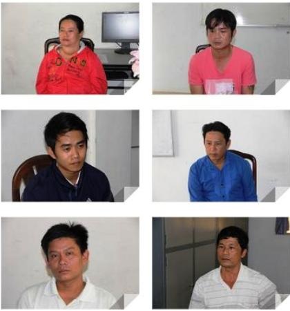 Các đối tượng trong đường dây bị bắt