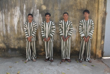 4 tên trong băng trộm xe máy: Trực, Hoài, Tuấn và Thanh