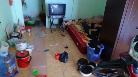 Hiện trường vụ án giết người xảy ra trong ngày 14/2