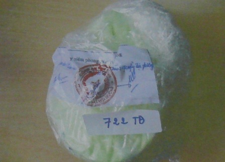 Một mẩu bún dùng hóa
chất tẩy trắng bị Cảnh sát môi trường Tây Ninh phát hiện trong năm 2013