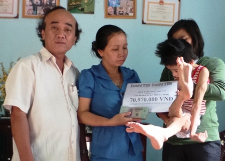 Hơn 70 triệu đồng đến với bé Nhật Lam