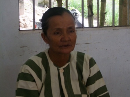 Bà Lê Thị Kiều tại cơ quan điều tra