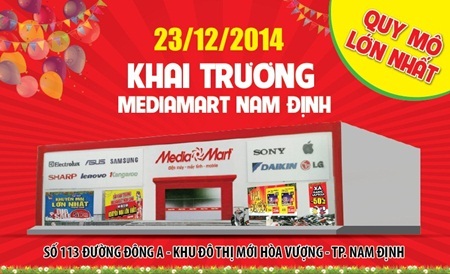 Cuối năm, MediaMart tiếp tục đổ bộ thị trường bán lẻ Miền Bắc - 1 MediaMart Nam Định với quy mô lớn nhất trên địa bàn