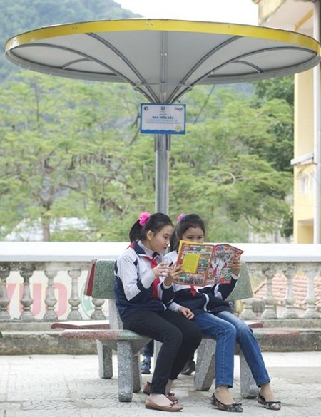 “Hoa trên đảo” - Giải pháp nguồn nước sáng tạo của sinh viên - 1 Phần chòi của công trình mô tả hình bông hoa vươn mình đón nắng và mưa