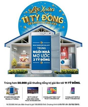 Quà tặng công nghệ “lên ngôi” dịp cận Tết - 4 “Lộc
xuân 11 tỷ đồng cùng Samsung Galaxy” mang đến nhiều