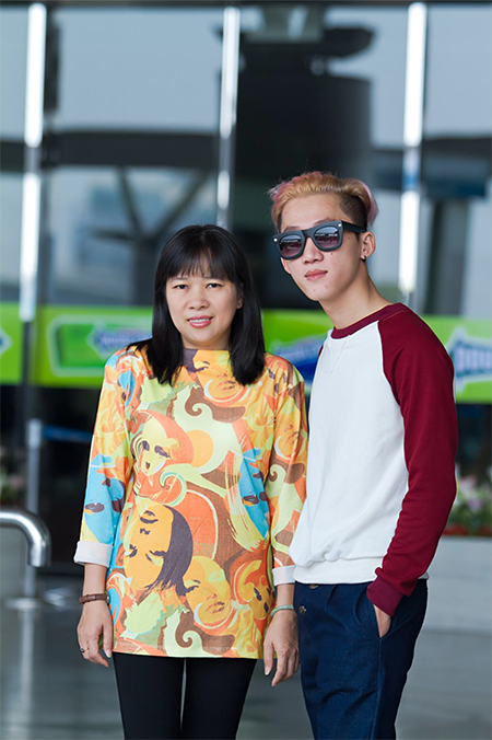 Quốc Hiệp và chị Trần Thị Xuân Mai
- đại diện nhãn hàng Aquafina