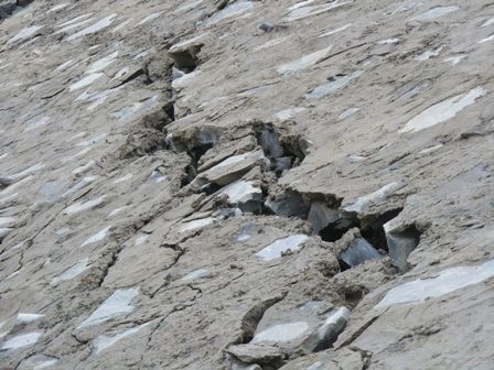 Có đoạn vết gãy nứt rộng lên đến 20cm