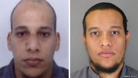 Những kẻ khủng bố tòa báo Charlie Hebdo là ai? - 2 Ảnh của 2 anh em nhà Kouachi trong lệnh truy nã của cảnh sát Pháp (Ảnh:
