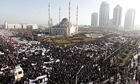 Hơn 1 triệu người Chechnya đã tham gia cuộc biểu tình khổng lồ phản đối
