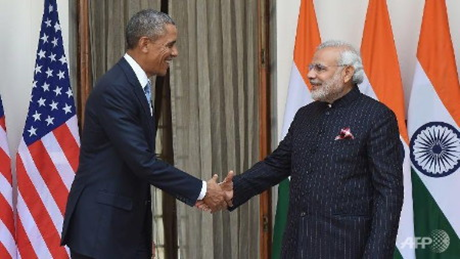 Ngoại trưởng Ấn Độ Sushma Swaraj tại sân bay Bắc Kinh hôm qua 31/1.(Ảnh: 