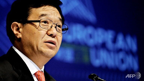 Bộ trưởng tài chính Trung Quốc Cao Hổ Thành trong một hội nghị. (Ảnh: