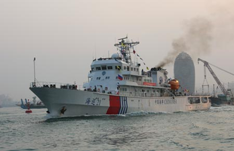 Một tàu Trung Quốc tham gia tuần tra gần vùng tập trận của Mỹ và Philipines. (Ảnh: