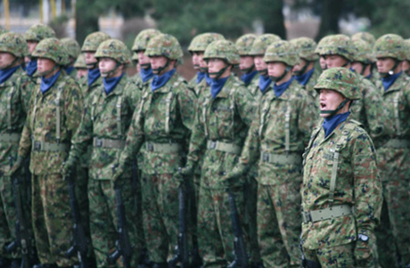 Các binh lính thuộc Lực lượng phòng vệ Nhật Bản. (Ảnh: