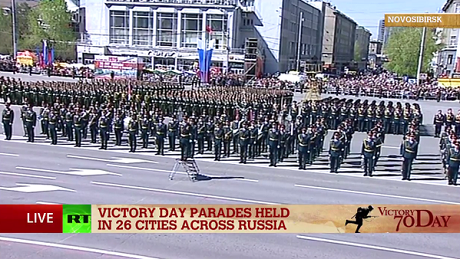 Đây là lễ diễu binh lớn nhất trong lịch sử nước Nga hiện đại. (Ảnh: