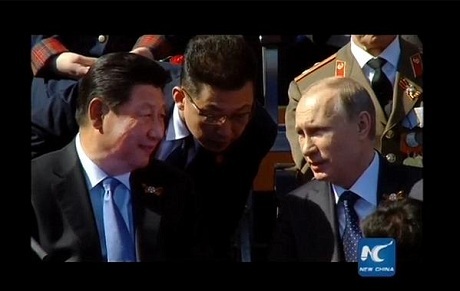 Chủ tịch Trung Quốc Tập Cận Bình và Tổng thống Nga Putin. (Ảnh: